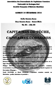 Journée d'études : Capitaines de pêche, capitaines corsaires