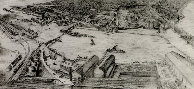 Appel à contribution, colloque 2023 SFHM - Gravure des Constructions neuves
Source : Arch. mun. Lorient, 6Fi 8, L'arsenal de Lorient en 1939.